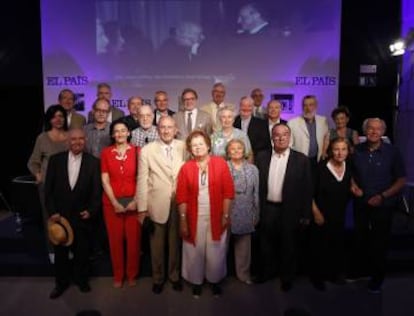 Foto de familia del homenaje.