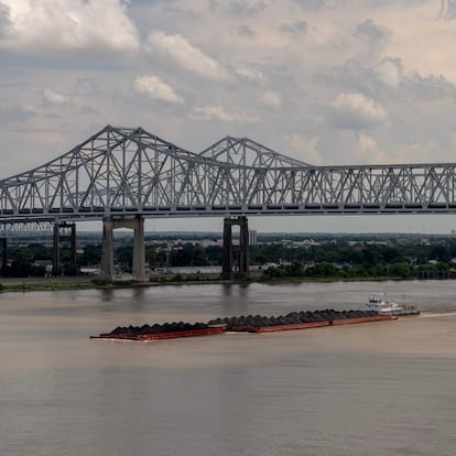 The view of the Mississippi River in Crescent City Park in New Orleans, La., on August 21, 2025.