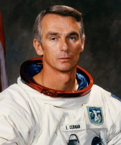 Eugene Cernan, astronauta del Apolo 17, fue el último hombre que pisó la Luna