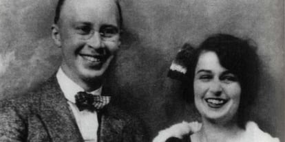 Serguéi y Lina Prokofiev, en 1921.