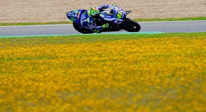 Valentino Rossi, durante el Gran Premio de España. 