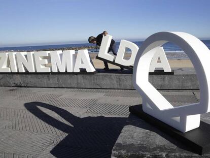 Preparativos del Festival de Cine de San Sebastián en su última edición.