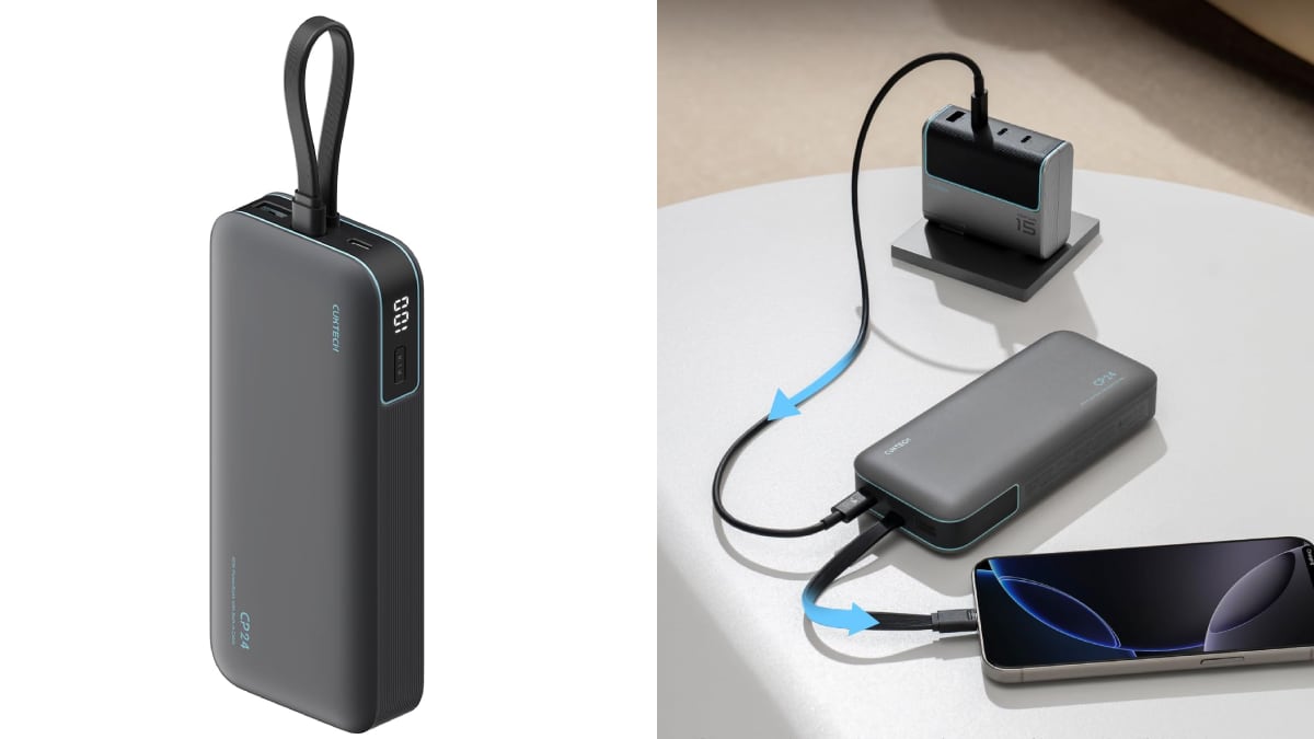 Batería externa con carga rápida con 20.000 mAh incluidas.