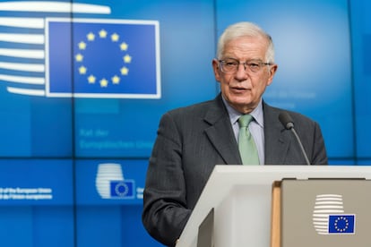 Josep Borrell en conferencia de prensa, el 15 de noviembre en Bruselas.