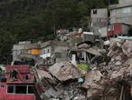 View of the damage after a landslide at Cerro del Chiquihuite buried houses in the area, in the municipality of Tlalnepantla de Baz, on the outskirts of Mexico City, Mexico, September 10, 2021. REUTERS/Edgard Garrido