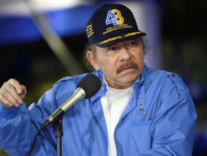 Daniel Ortega durante un acto en celebración de la fundación de la Policía Nacional de Nicaragua, el 28 de septiembre de 2022, en Managua.