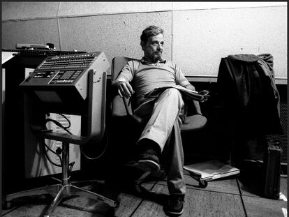 Stephen Sondheim, en un estudio de grabación en Nueva York en 1987.