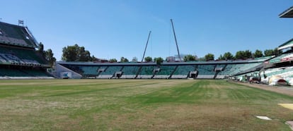 Así estaba la grada Gol Sur antes de su remodelación.