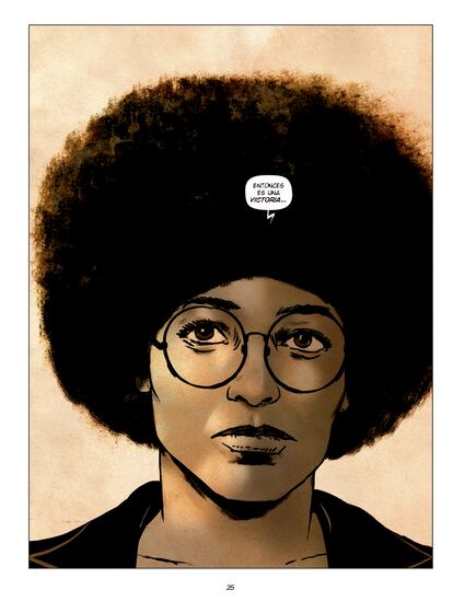 La activista Angela Davis, dibujada por Amazing Ameziane.