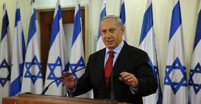 El primer ministro Netanyahu, este martes en Jerusal&eacute;n. 