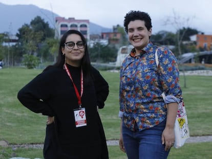 Catalina Bu y Raquel Salas, este miércoles en Oaxaca. 