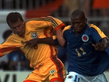 Asprilla, durante un partido con la selecci&oacute;n