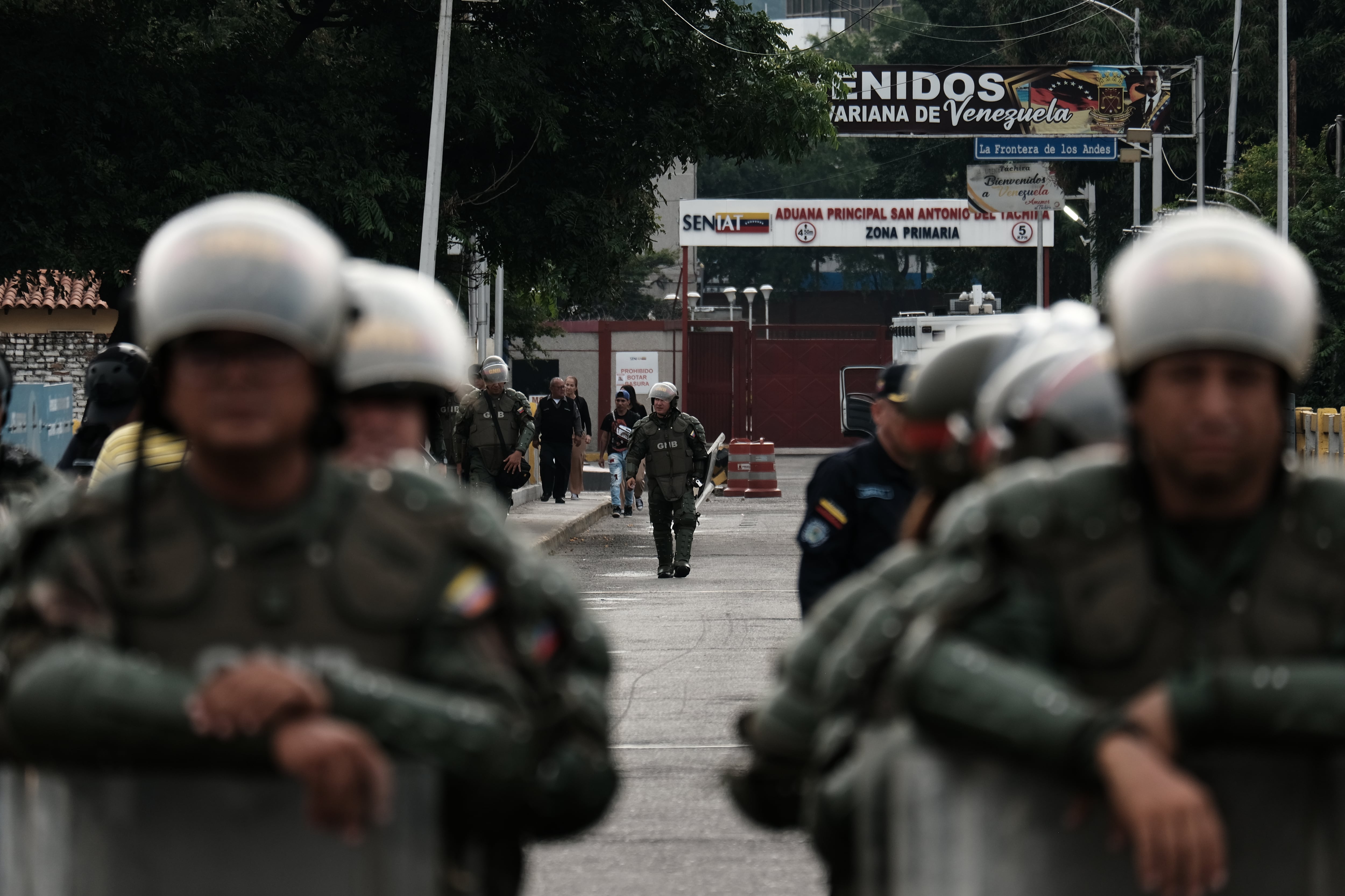 La Guardia Venezolana en la frontera de Venezuela con Colombia.