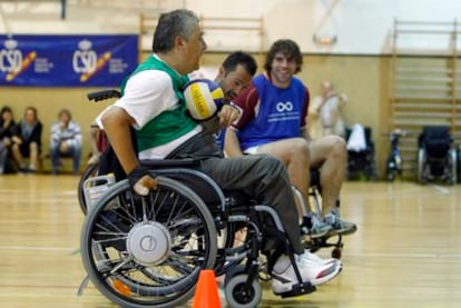 Presentación del primer equipo de rugby en silla de ruedas en el Centro Superior de Deportes.