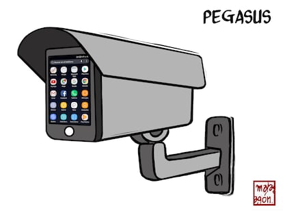 Cámara de vigilancia, por Malagón