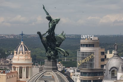 Vista de la nubosidad creciente en el cielo de Madrid el pasado miércoles 14 de mayo.

