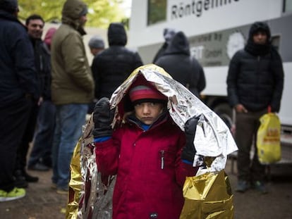 Un niño de cinco años, en una clínica de tuberculosis en Berlín.