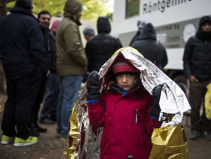 Un niño de cinco años, en una clínica de tuberculosis en Berlín.