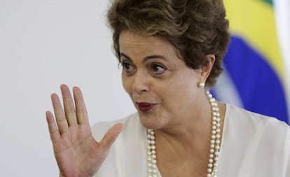 Dilma no Pal&aacute;cio do Planalto no dia 18.