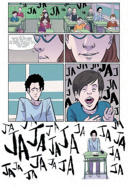 Una viñeta de 'Subnormal', de Fernando Llor y Miguel Porto, basado en la historia de Iñaki Zubizarreta y editado por Panini Comics.