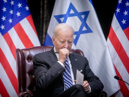 President Joe Biden during a meeting with Benjamin Netanyahu, in Tel Aviv, Israel, in October 2023.