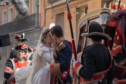 Un momento de la grabación de 'Ena'.