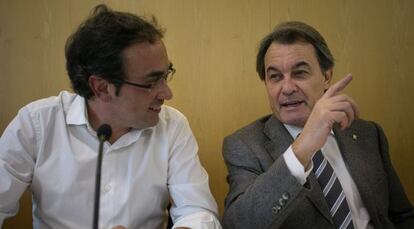 Josep Rull i Artur Mas.