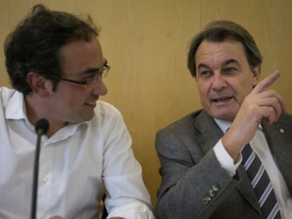 Josep Rull i Artur Mas.