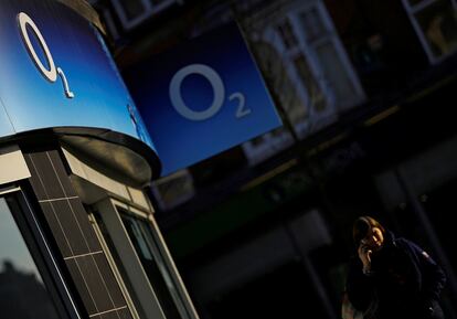Una tienda de O2 en Reino Unido.
