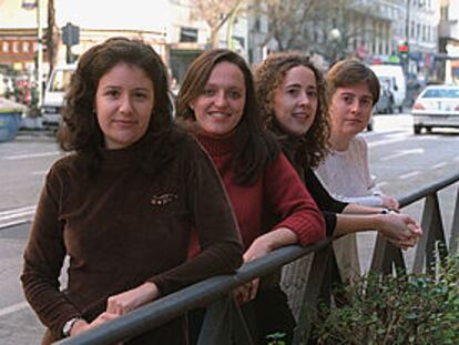 De izquierda a derecha, lourdes Rubio, Cristina Rivero, Leyre Rodríguez y Elima López Triguero, el pasado viernes en Madrid.