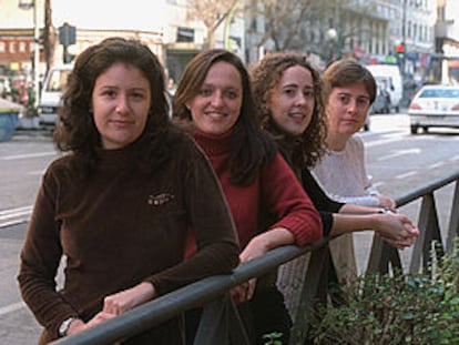 De izquierda a derecha, lourdes Rubio, Cristina Rivero, Leyre Rodríguez y Elima López Triguero, el pasado viernes en Madrid.