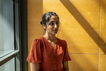 La activista antitabaco Agamroop Kaur, en el recinto ferial de Madrid.