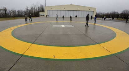 Helipuerto privado en la mansión de Víctor Yanukóvich, 22 de febrero de 2014.