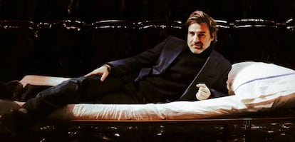 Alberto San Juán en Matadero, donde actúa en 'El montaplatos'.