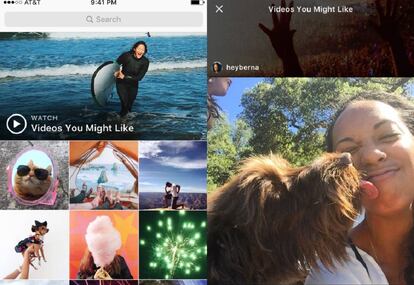 Aspecto de la nueva sección de vídeos personalizados de Instagram.
