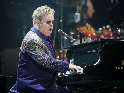 Elton John, en el recital al Sant Jordi.