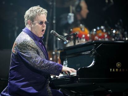 Elton John, en el recital al Sant Jordi.