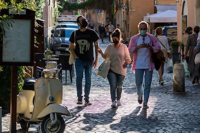 Una calle del barrio romano del Trastevere, uno de los más genuinos de la capital italiana.