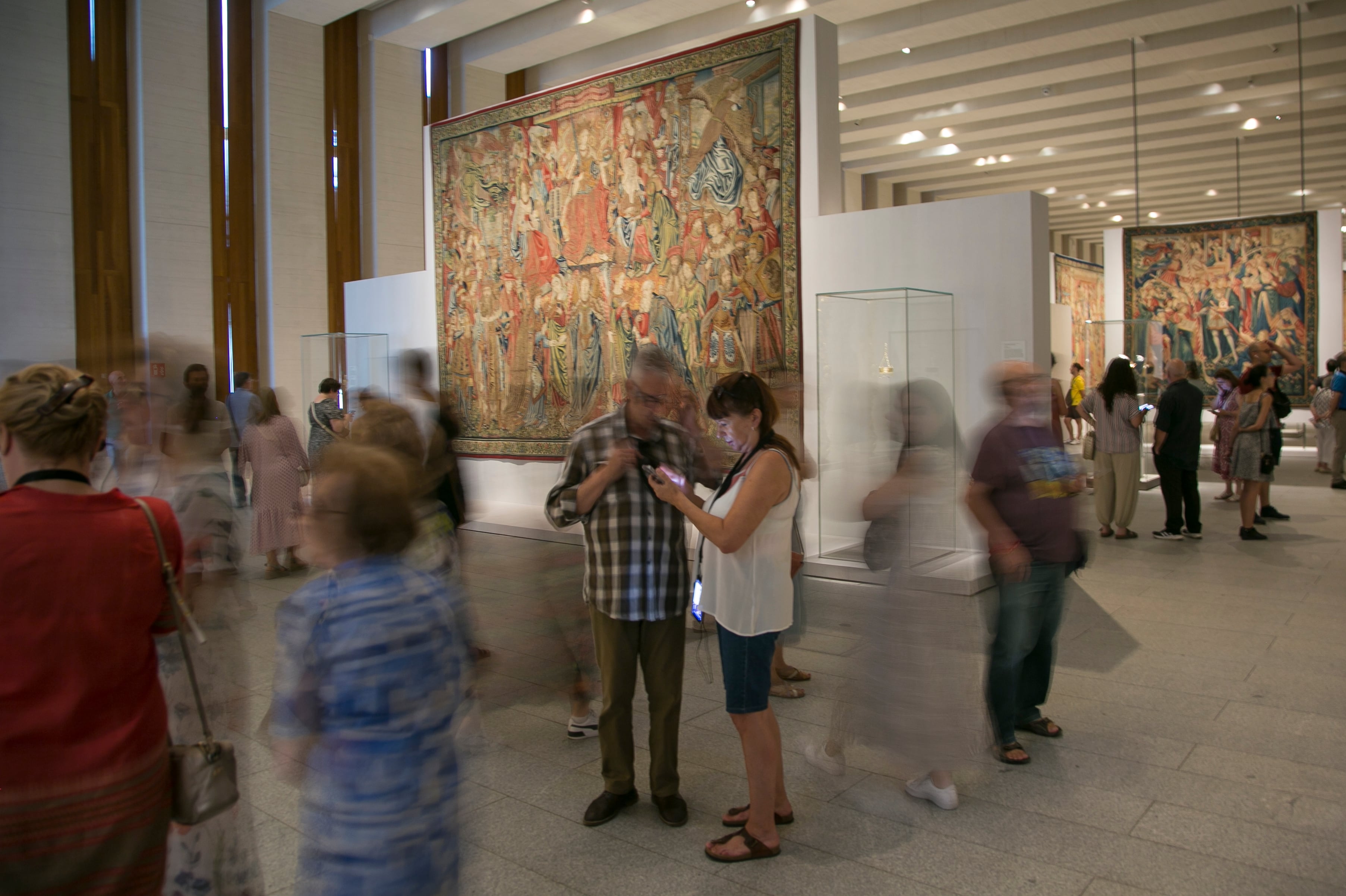 Visitantes en la Galería de las Colecciones Reales, en julio de 2023.