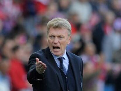 David Moyes, durante un partido de la Real