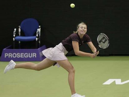 Maria Sharapova, durante su victorioso partido del martes ante Hantuchova.