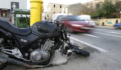 Un accident de moto al Masnou.