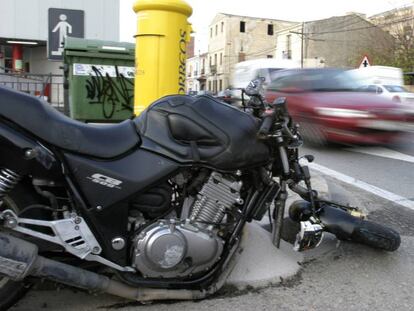 Un accident de moto al Masnou.