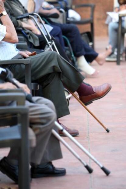 Ancianos en un geriátrico de Girona.