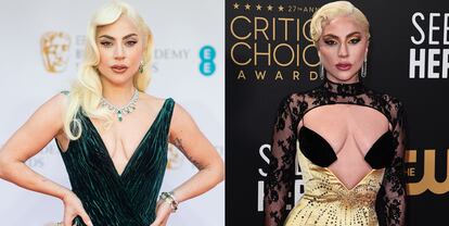 Lady Gaga appeared at both the Baftas and the Critics Choice Awards on Sunday.
