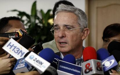 El expresidente colombiano Álvaro Uribe Vélez la semana pasada en Medellín, Colombia.