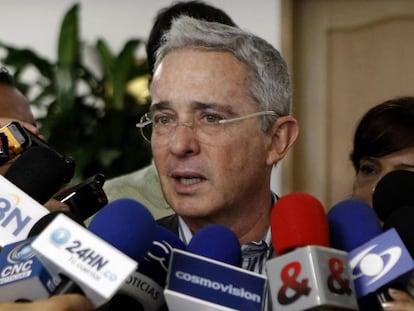 El expresidente colombiano &Aacute;lvaro Uribe V&eacute;lez la semana pasada en Medell&iacute;n, Colombia.