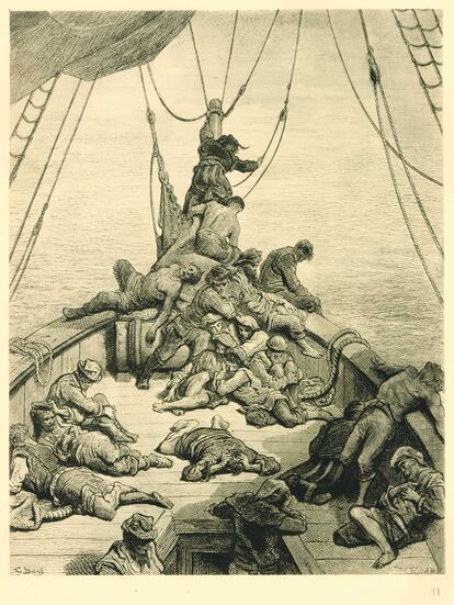 Un grabado que ilustra a enfermos de escorbuto en una imagen cedida por el historiador Vicente Ruiz.
