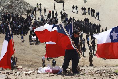 La celebración del primer aniversario del rescate de los 33 mineros chilenos el 13 de octubre de 2011.