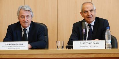 Antonio Rovira y Antonio Caño, este viernes en la UAM.